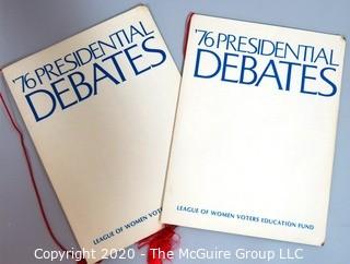 Two Programs from the 1976 Presidential & Vice Presidential Debates (Ford v Carter & Mondale v Dole) Sponsored by The League of Women Voters  -  Political, U.S. Presidential Memorabilia
Auction Description updated at 3:12 pm on 10/29/2020.