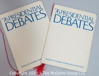 Two Programs from the 1976 Presidential & Vice Presidential Debates (Ford v Carter & Mondale v Dole) Sponsored by The League of Women Voters  -  Political, U.S. Presidential Memorabilia
Auction Description updated at 3:12 pm on 10/29/2020.