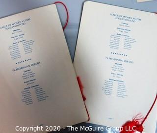 Two Programs from the 1976 Presidential & Vice Presidential Debates (Ford v Carter & Mondale v Dole) Sponsored by The League of Women Voters  -  Political, U.S. Presidential Memorabilia
Auction Description updated at 3:12 pm on 10/29/2020.