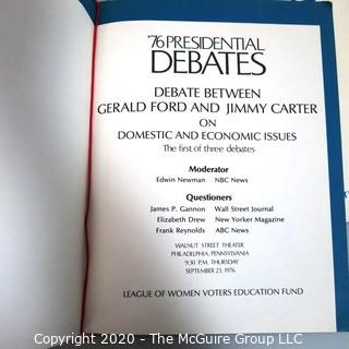 Two Programs from the 1976 Presidential & Vice Presidential Debates (Ford v Carter & Mondale v Dole) Sponsored by The League of Women Voters  -  Political, U.S. Presidential Memorabilia
Auction Description updated at 3:12 pm on 10/29/2020.