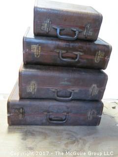 Samsonite Set of 4 Vintage Suitcases (largest 24" wide) 