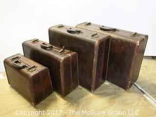 Samsonite Set of 4 Vintage Suitcases (largest 24" wide) 