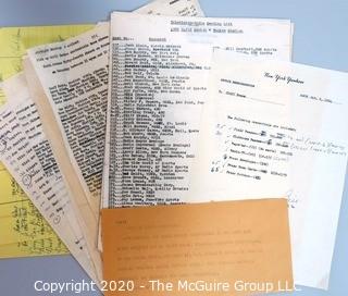 Working List of Those Seeking Press Credentials for 1964 World Series New York Yankees vs St Louis Cardinals. (Clifford Evans was in charge of assigning Press Credentials) Baseball Memorabilia 