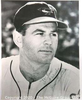 Signed Black & White Picture of Baltimore Orioles of Jim Gentile, "Diamond Jim".  Baseball Sports Memorabilia; 7 x 9" (Note: Description altered Oct 20 @ 16:27 ET)