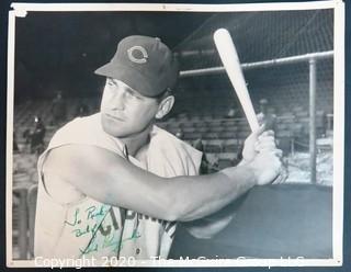 11 x 14" Original Black & White Signed photo of Ted Kluzinski of the Cincinnati Reds. Sports Baseball Memorabilia Autographs