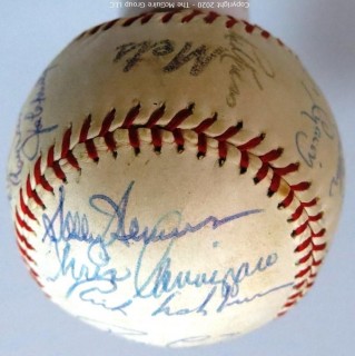 Updated (10/29) Signed 1962 Inaugural First Year New York Mets Team Ball, Spalding. List of 27 signatures provided from collection of Clifford Evans, print and broadcast journalist and sports editor of the TODAY show on NBC (period piece, excellent condition). Shows team name "Mets" in the "second sweet-spot"