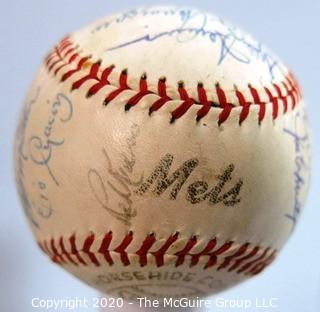 1972 Pittsburgh Pirates Team Autographed Spalding Baseball Doc