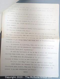 June 1974, President Nixon's Trip to Austria, Egypt, Saudi Arabia, Syria, Israel and Jordan: Includes Press Credentials of Clifford Evans, Events and Filed Pool Reports During the Trip. Political US Presidential Memorabilia 