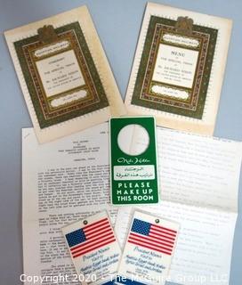 June 1974, President Nixon's Trip to Austria, Egypt, Saudi Arabia, Syria, Israel and Jordan: Includes Press Credentials of Clifford Evans, Events and Filed Pool Reports During the Trip. Political US Presidential Memorabilia 