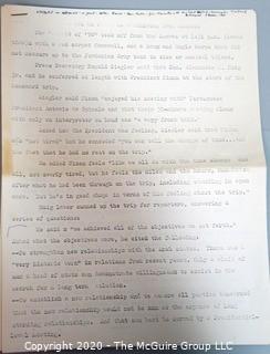 June 1974, President Nixon's Trip to Austria, Egypt, Saudi Arabia, Syria, Israel and Jordan: Includes Press Credentials of Clifford Evans, Events and Filed Pool Reports During the Trip. Political US Presidential Memorabilia 