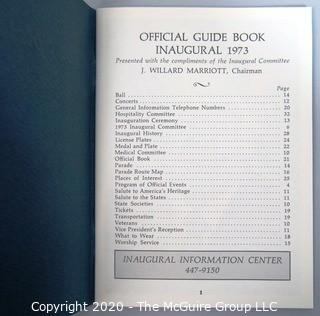 Assorted Nixon Ephemera including 1973 Official Inaugural Guide Book and Various Air Force One Collectibles. Memorabilia Political U.S. Presidential.