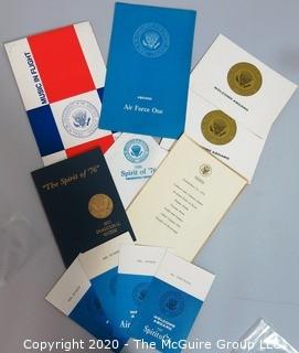 Assorted Nixon Ephemera including 1973 Official Inaugural Guide Book and Various Air Force One Collectibles. Memorabilia Political U.S. Presidential.