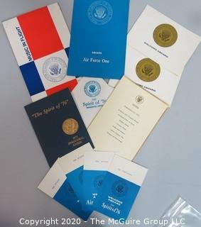 Assorted Nixon Ephemera including 1973 Official Inaugural Guide Book and Various Air Force One Collectibles. Memorabilia Political U.S. Presidential.