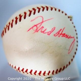 Spalding Official National League Ball: Signed: Fred Haney. Sports Baseball Memorabilia. (from collection of Clifford Evans (period piece, excellent condition).