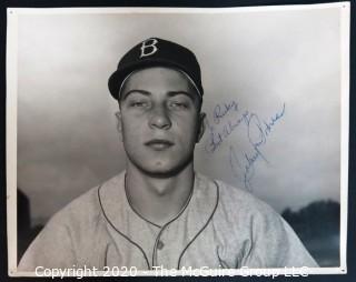 11 x 14" Signed Black & White Photo of Johnny Padres of the Brooklyn Dodgers.   Sports Baseball Autograph Memorabilia. 