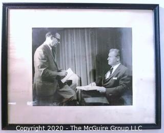 Black & White Photo of Clifford Evans and Nelson Rockefeller (?); Measures approximately 12" x 15".