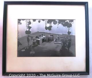 Framed Photo of "Ladies of the Press" TV show, produced by Clifford Evans, circa 1960's, being filmed. Entertainment Political Memorabilia
Measures approximately 13" x 12".