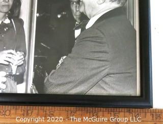 Framed Photo of Clifford Evans Meeting Supreme Court Justice Byron White, signed.  Measures approximately 15" x 16".   US Political Memorabilia