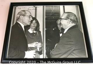 Framed Photo of Clifford Evans Meeting Supreme Court Justice Byron White, signed.  Measures approximately 15" x 16".   US Political Memorabilia