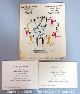 Song Book From School Choir Performance at Mass Given for Senator Robert F Kennedy Memorial At Arlington National Cemetery in 1969 (from the personal collection of Clifford Evans, journalist)