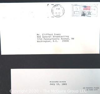 Nixon All Time Baseball All Star Team. 
In response to a WH press conference question from Clifford Evans, Nixon compiled and published his all-time baseball all-star team.  Includes Signed Correspondence from the President to Clifford Evans and Cassette Tape Recording of His Interview with the President. {Full story recounted in ESPN hyperlink below} 
Baseball and US Presidential Memorabilia 