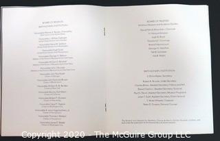 Program from Opening of the Hirshhorn Museum & Sculpture Garden, Washington DC October 1 1974