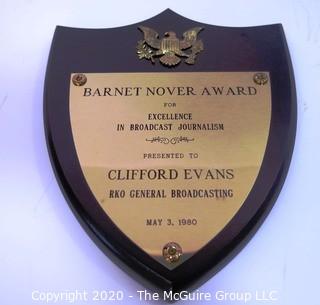 Barnet Nover Journalism Award Presented to Clifford Evans; May 1980