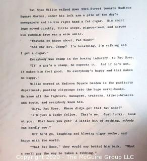 Manuscript for "Fat Nose Willie" by Clifford Evans; written for RKO Broadcasting