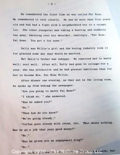 Manuscript for "Fat Nose Willie" by Clifford Evans; written for RKO Broadcasting