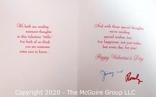 Collection of Signed Greeting Cards.  Includes Valentine Card Signed by President Jimmy & Rosalyn Carter.