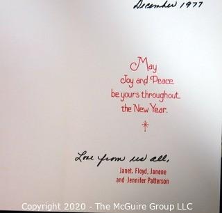 Collection of Signed Greeting Cards.  Includes Valentine Card Signed by President Jimmy & Rosalyn Carter.