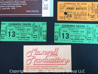 Group of Ticket & Concert Stubs.  Includes Fats Domino and Jimmy Buffet