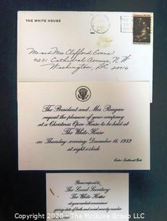 Personal Invitation to Christmas Open House at White House with President Reagan and the First Lady; 1982.  US Presidential Political Memorabilia