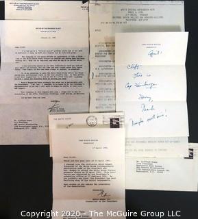 Collection of Presidential Correspondence from "Cap" Weinberger, Ed Meese III and James Brady.  US Presidential Political Memorabilia
