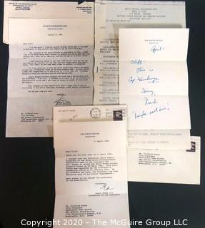 Collection of Presidential Correspondence from "Cap" Weinberger, Ed Meese III and James Brady.  US Presidential Political Memorabilia
