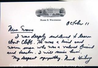 Collection of Presidential Correspondence including Larry Speakes and Lou Gehig.  US Presidential Political Memorabilia
