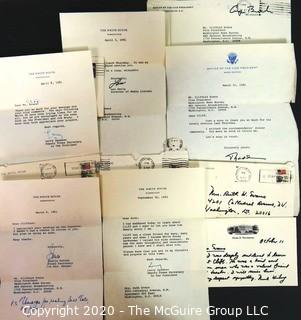 Collection of Presidential Correspondence including Larry Speakes and Lou Gehig.  US Presidential Political Memorabilia
