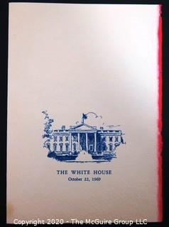 1969 White House Program for US Marine Corp Evening Parade at the Marine Barracks.