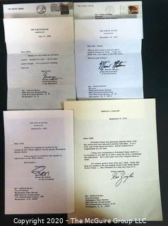 Correspondence to Clifford Evans from White House Officials George Christian, Ron Nesson, Ron Zeigler and Marvin Watson.  US Presidential Political Memorabilia