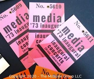 Several sets of Media Tickets and Official Guide for the 1973 Inaugural of President Richard Nixon.  US Presidential Political Memorabilia
