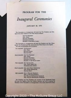 Correspondence & 1973 Reagan Inaugural Program.  US Presidential Political Memorabilia