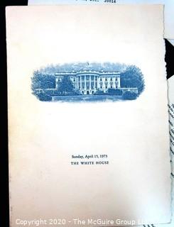 Correspondence & 1973 Reagan Inaugural Program.  US Presidential Political Memorabilia