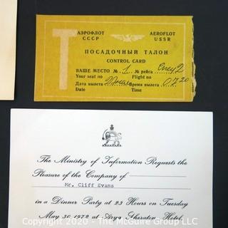 Invitations for Dinners Held During President Richard Nixon's Trip to Russia, 1972
