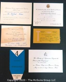 Invitations for Dinners Held During President Richard Nixon's Trip to Russia, 1972
