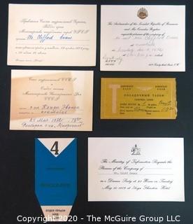 Invitations for Dinners Held During President Richard Nixon's Trip to Russia, 1972
