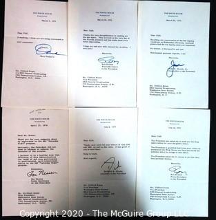 White House Correspondence to Clifford Evans during the Presidency of Gerald R. Ford.  US Presidential Political Memorabilia