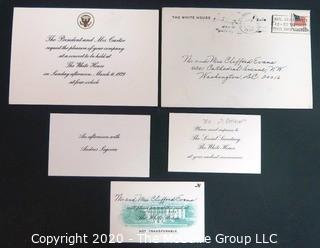 Invite Extended to Cliff and Mrs. Evans to Attend White House Concert by President and Mrs. Carter; 1979.  US Presidential Political Memorabilia