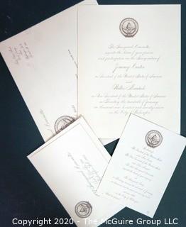 Invitation to Inauguration of President Jimmy Carter and Party Held by Vice President Mondale, 1977.  US Presidential Political Memorabilia