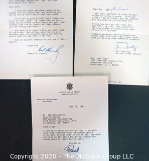 Group of Political of Correspondence from various US Senator's on Letterhead with Signatures