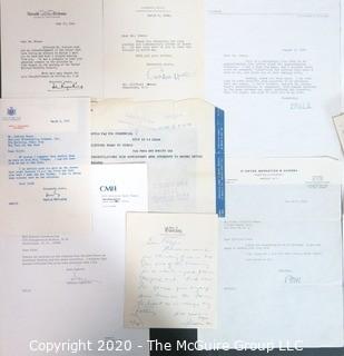 Correspondence addressed to Clifford Evans from a wide range of people including Jerry Parr, Mike Evans, Mo Udall, E B White, William O'Dwyer, George Wallace, Hodding Carter III, Earl Cox and Geraldine Rhoads.  